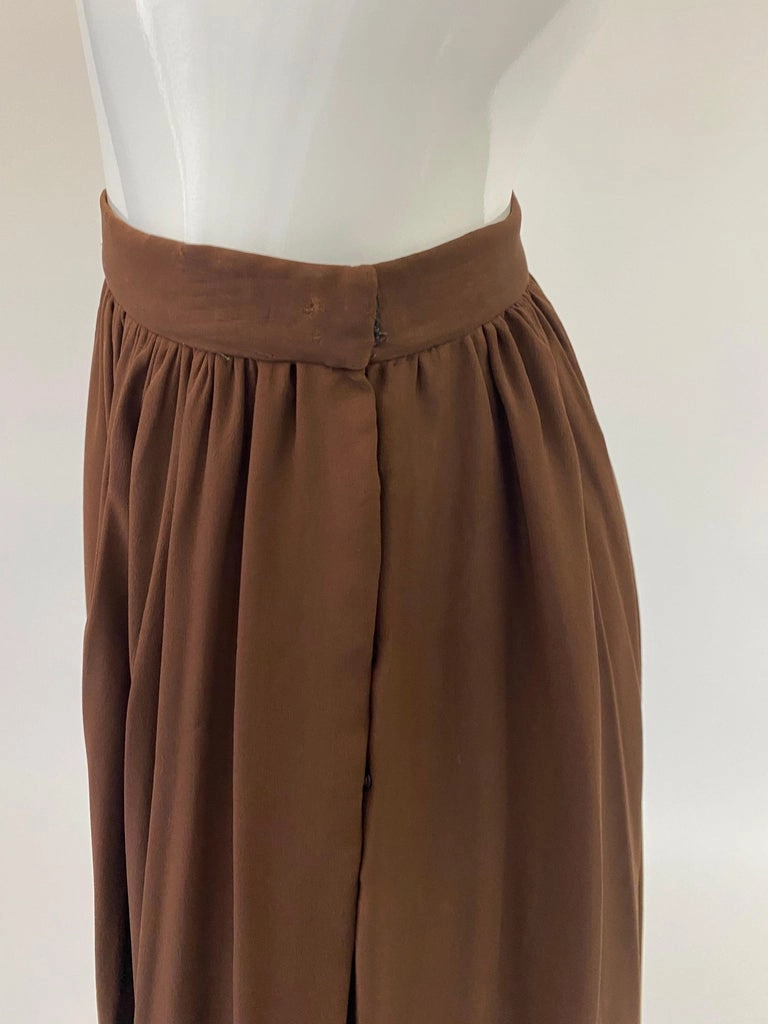 1970’s Halston Silk Chiffon Skirt and Halter Scarf Top