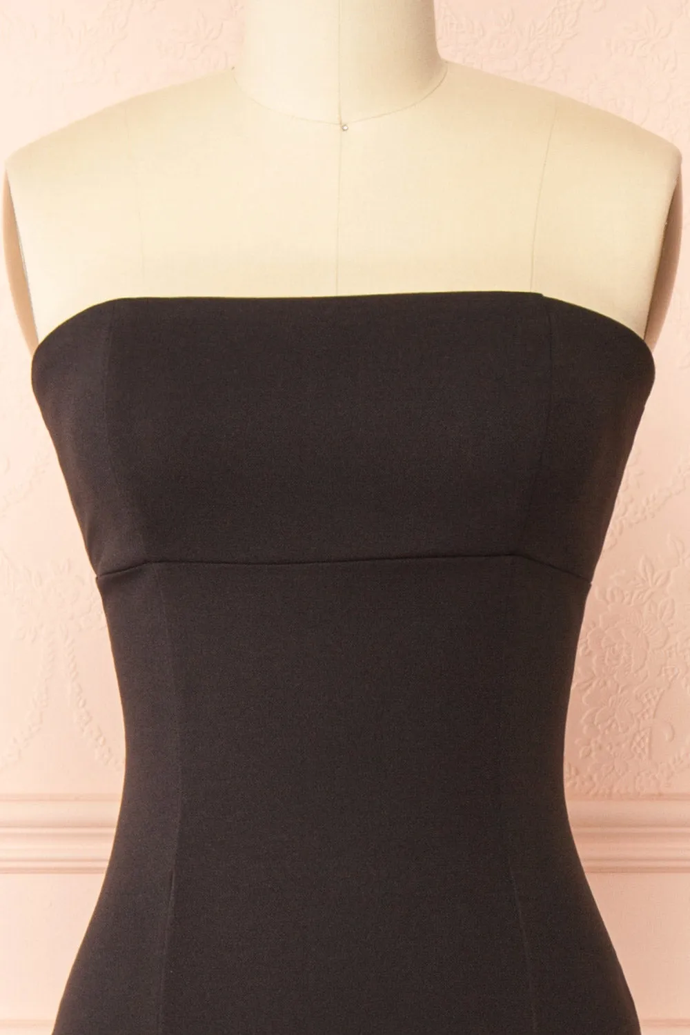 Aeji Black | Strapless Mermaid Dress w/ Corset Back