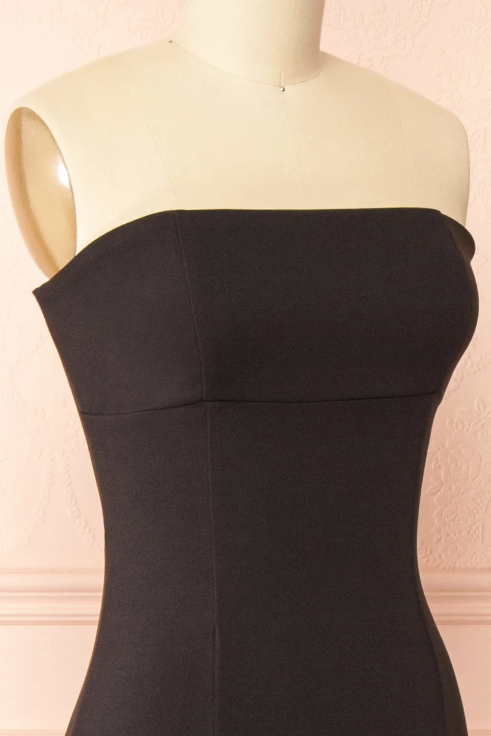 Aeji Black | Strapless Mermaid Dress w/ Corset Back