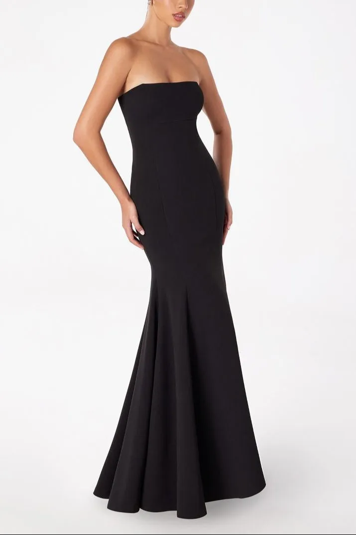 Aeji Black | Strapless Mermaid Dress w/ Corset Back