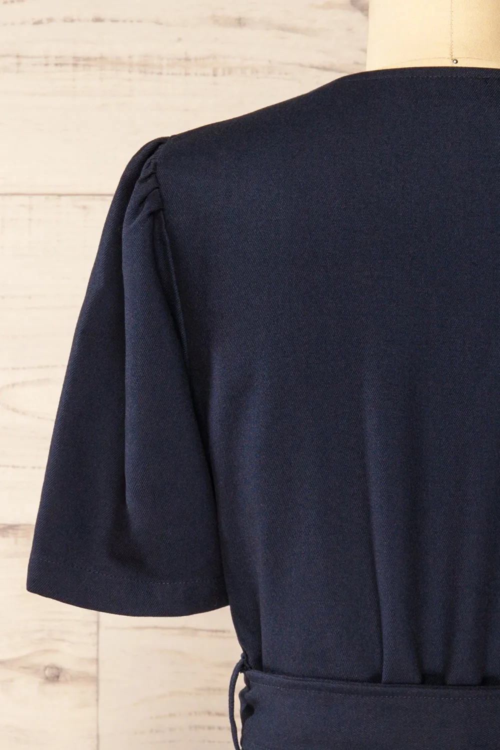 Bangkok Navy | Short A-Line Dress w/ Belt