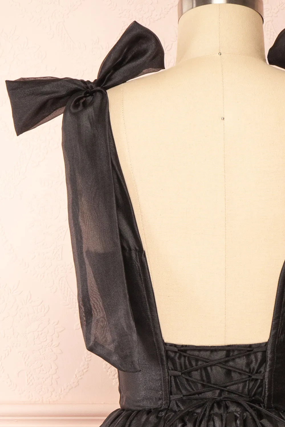Callidora | Black Organza Midi Dress