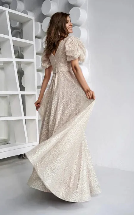 Casual Bateau-neck Short-sleeve A-line Dress