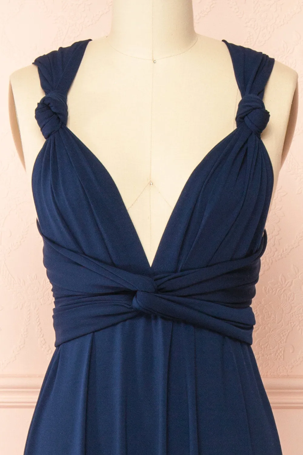 Elena Navy | Convertible Maxi Dress