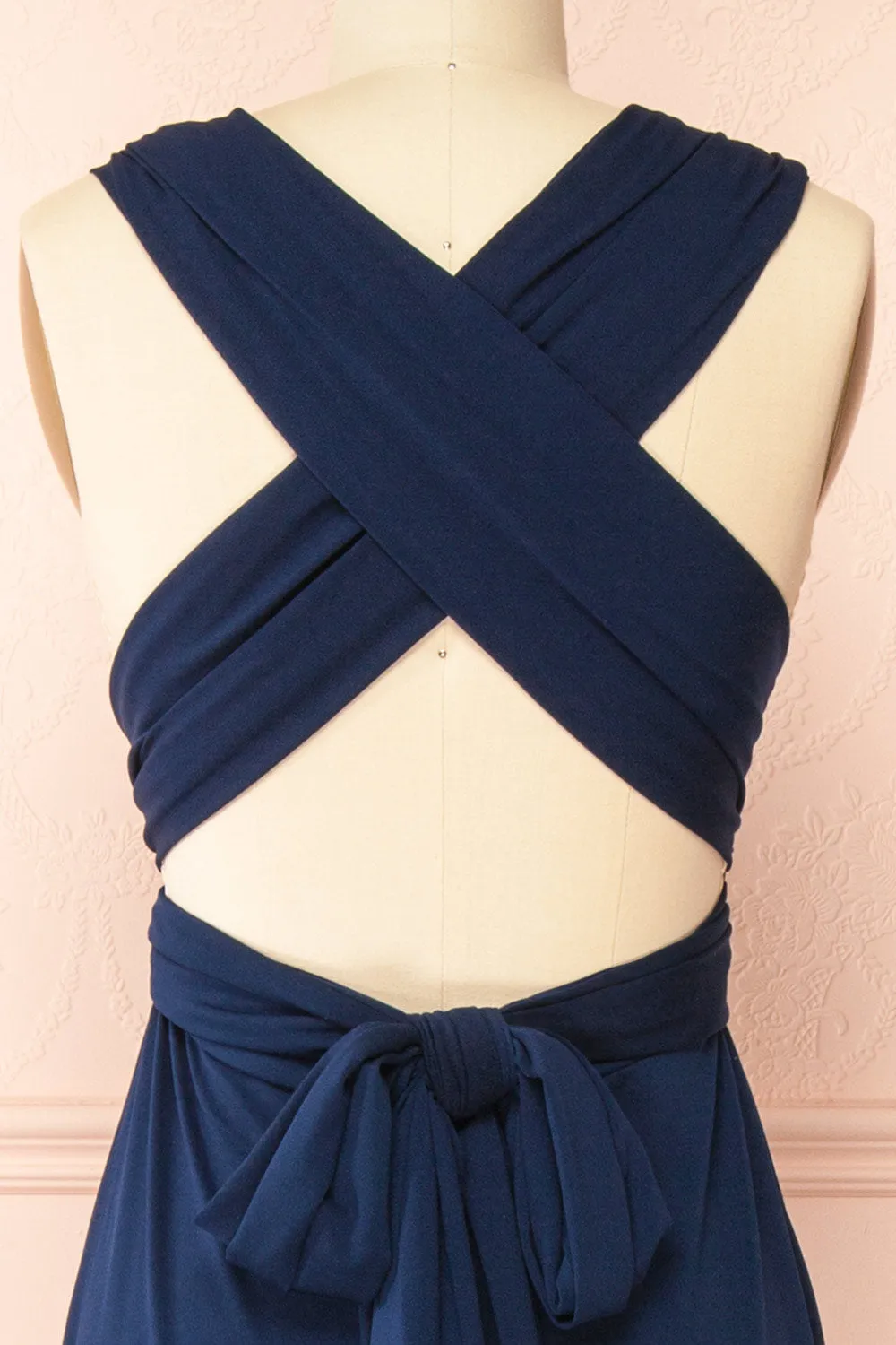 Elena Navy | Convertible Maxi Dress