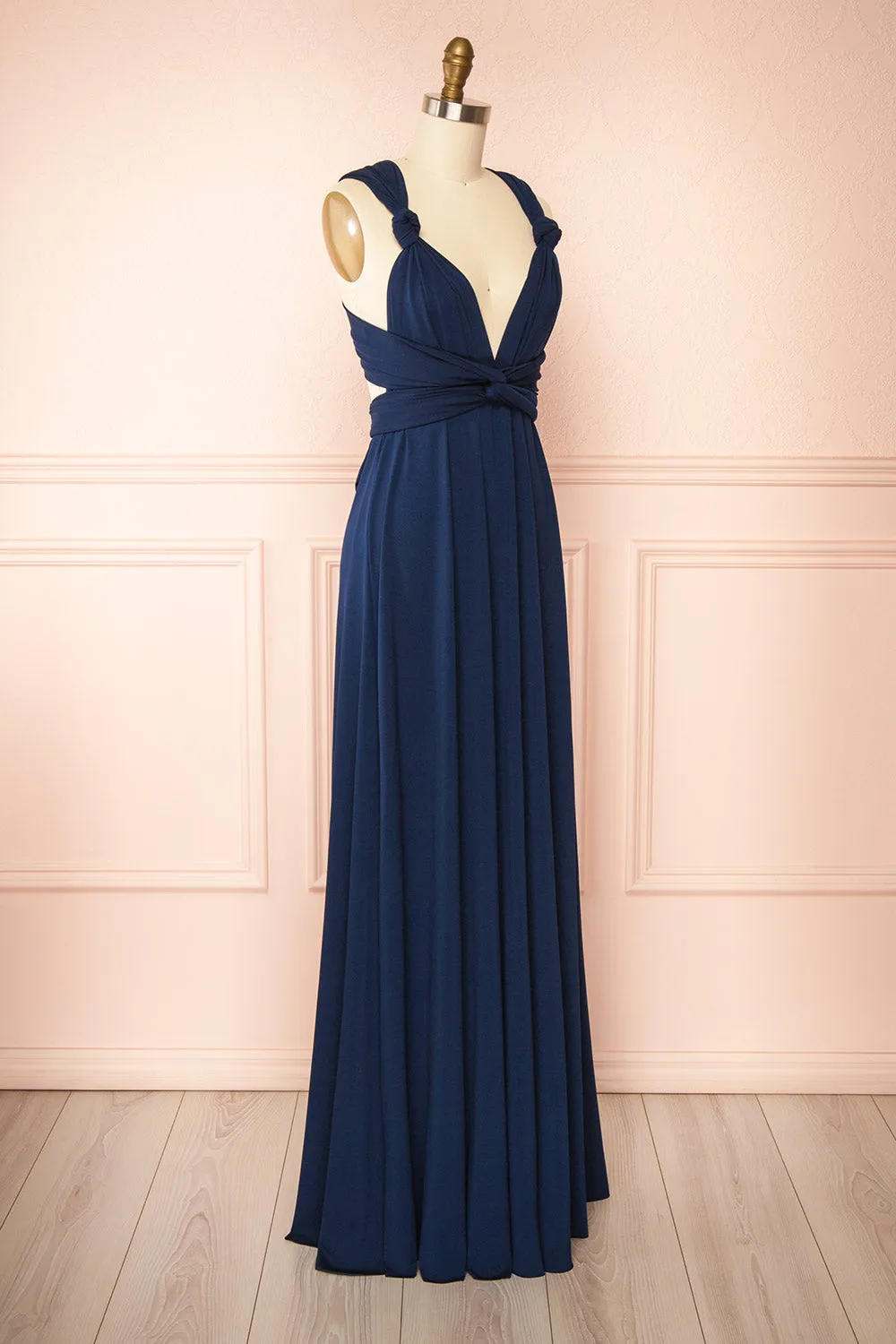 Elena Navy | Convertible Maxi Dress