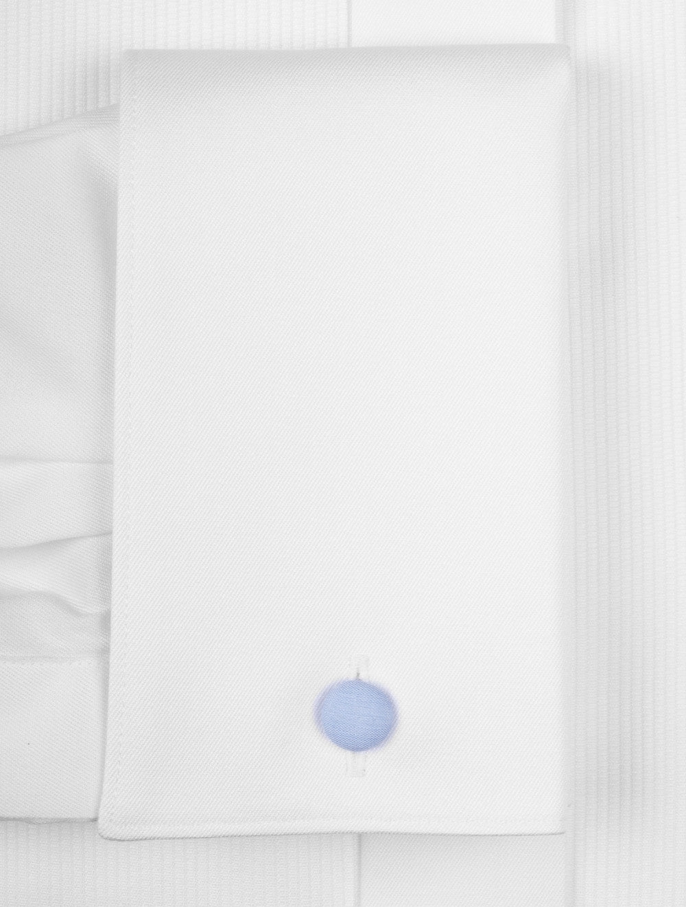 Fine Plisse Bib Contemporary Fit Dress Shirt White