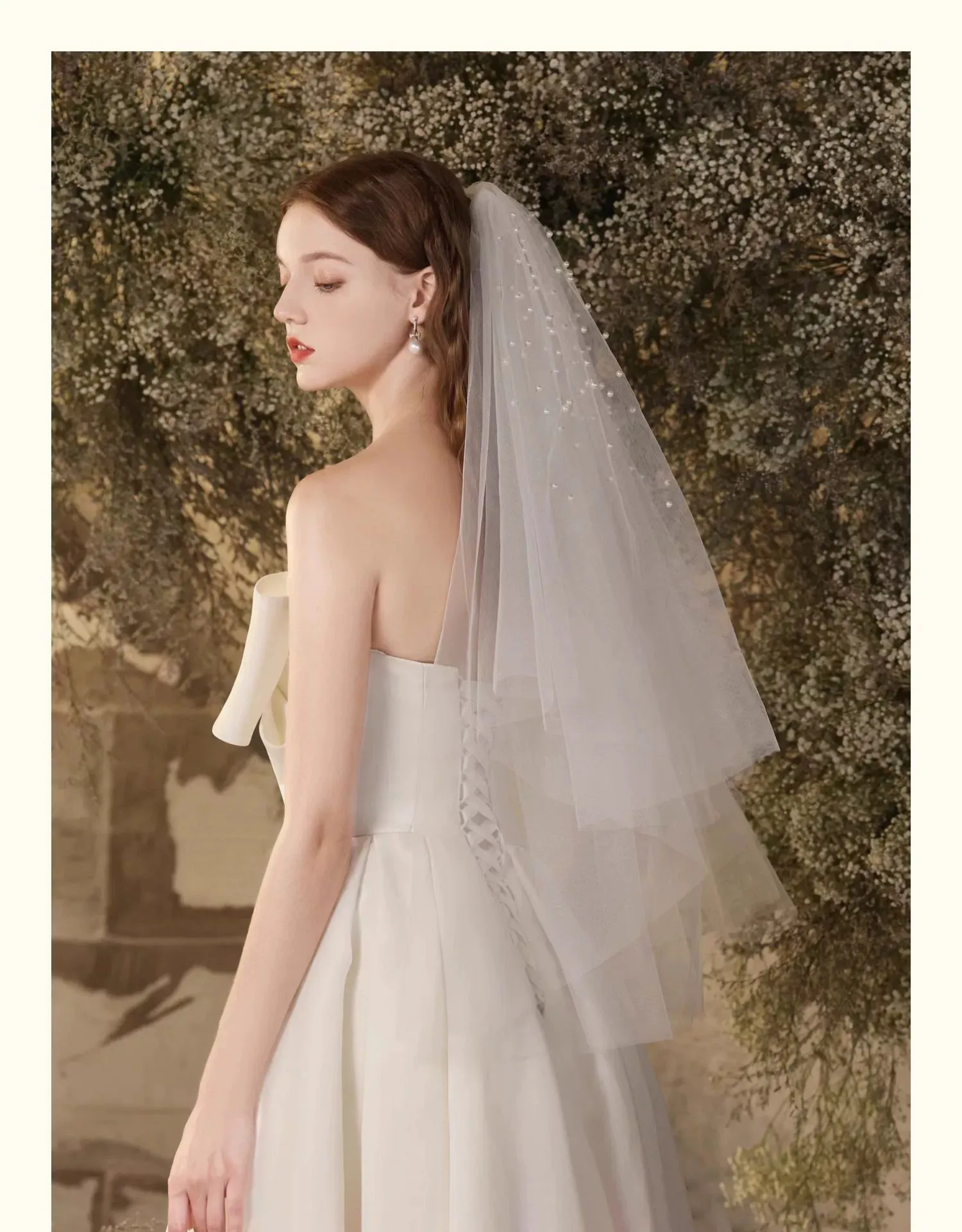 French White Tulle Gown  Elegant Bridal Robe for Engagement or Evening Events (2025)