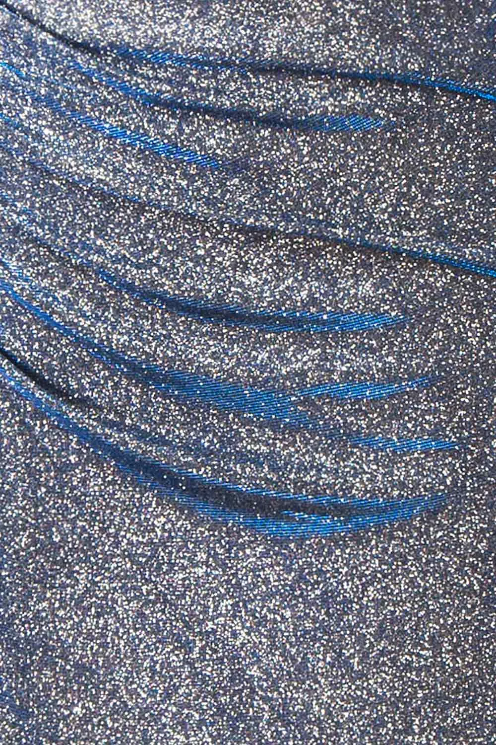 Jadia Blue Grey | Sparkly Corset & Skirt Set