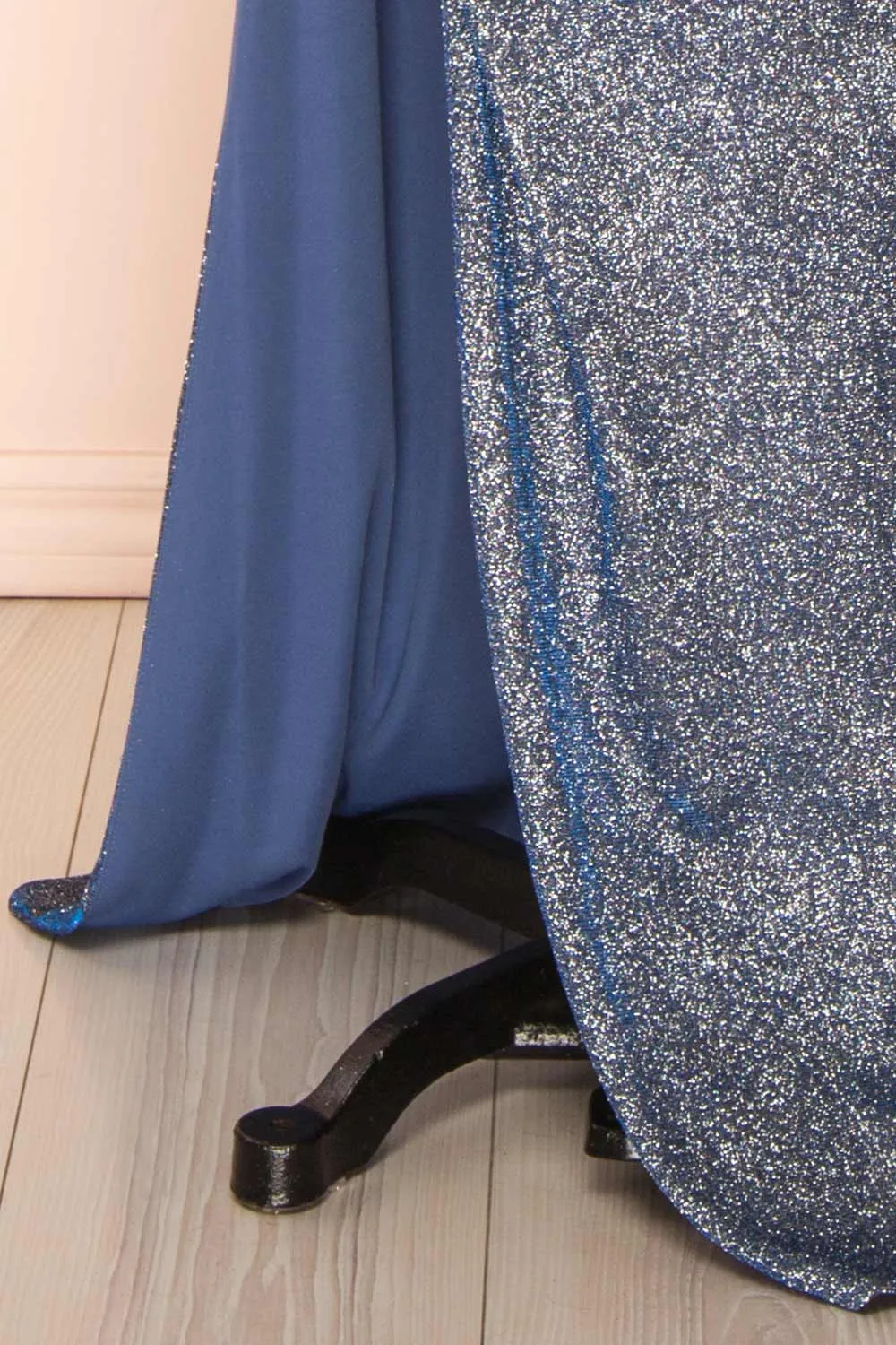 Jadia Blue Grey | Sparkly Corset & Skirt Set