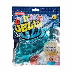 Jumbo Glitter Jelly Ball (Single) - Pink, Red, Blue, Green, or Gold Assorted