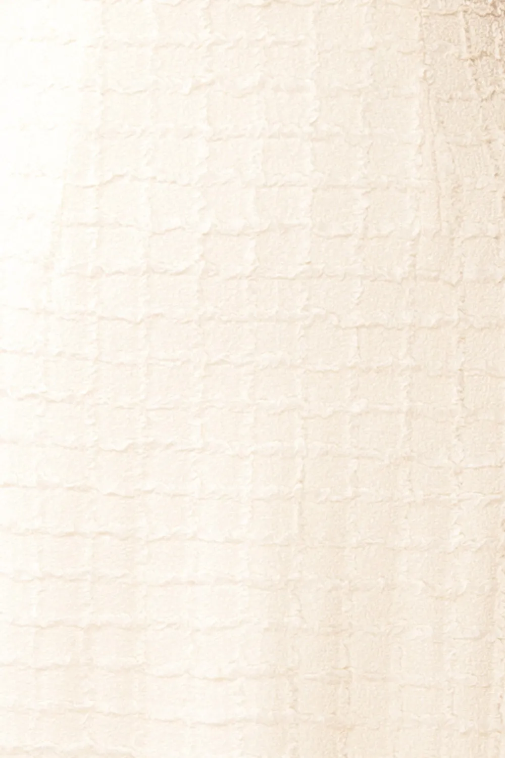 Kathia Ivory| Long Textured Fitted Dress