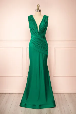 Kaya Green | Draped Mermaid Gown