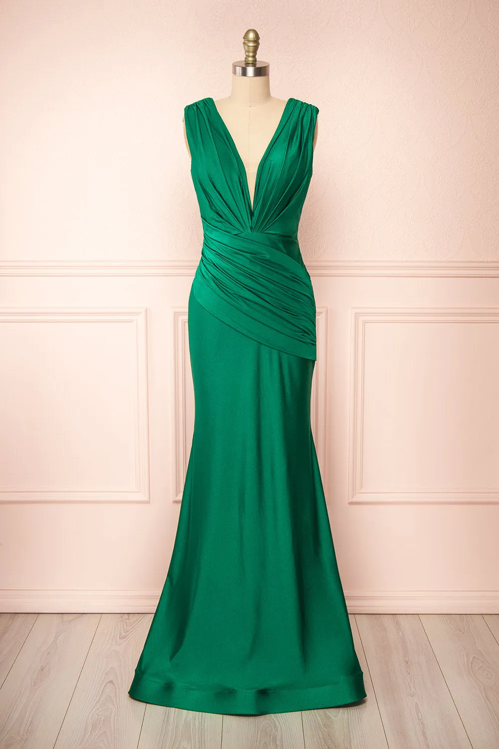 Kaya Green | Draped Mermaid Gown