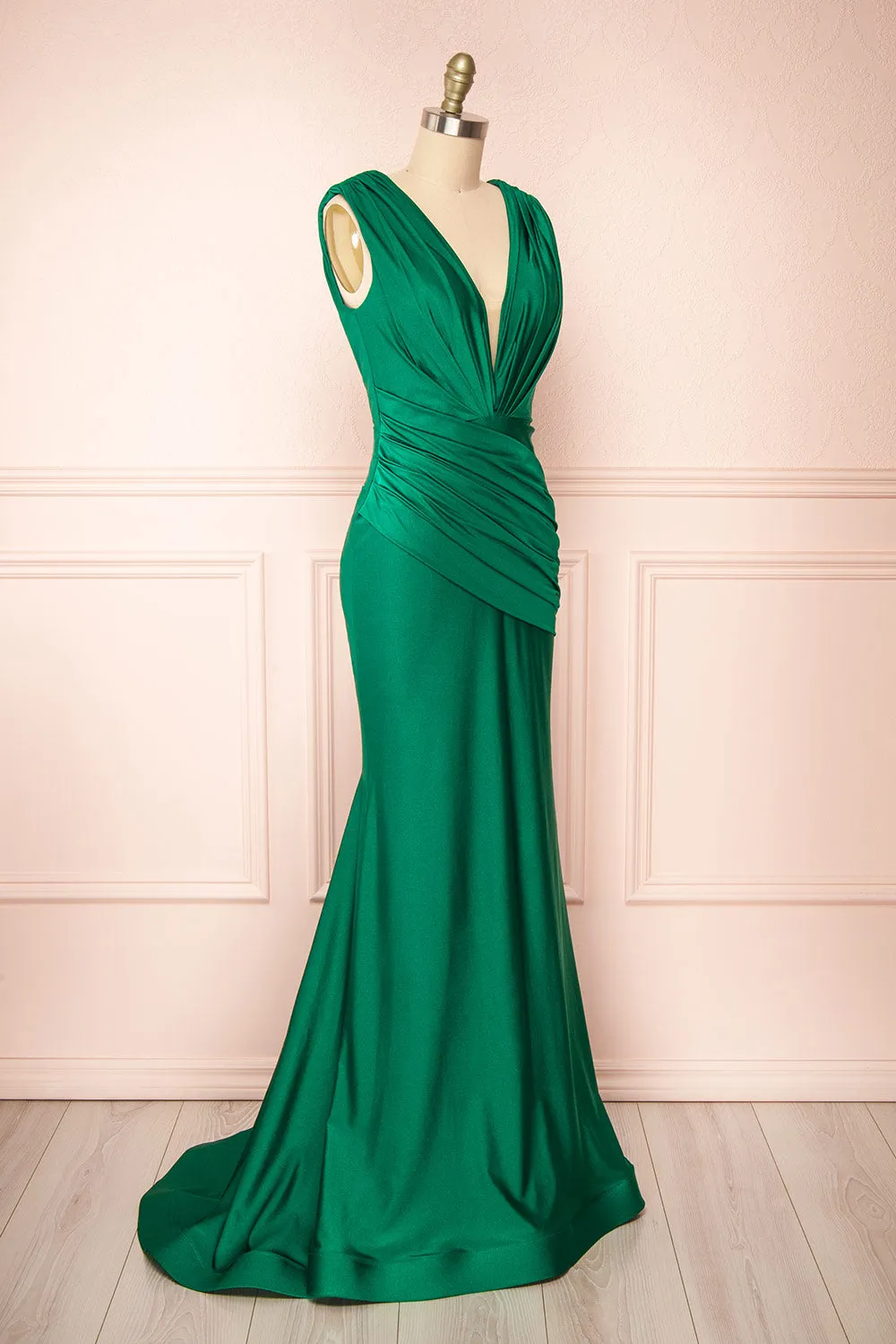 Kaya Green | Draped Mermaid Gown