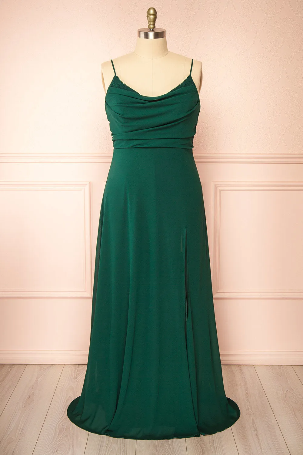 Kieran Green | A-Line Maxi Dress w/ Lace