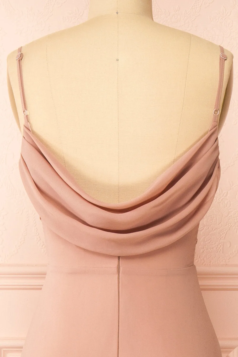 Kieran Taupe | A-Line Maxi Dress w/ Lace