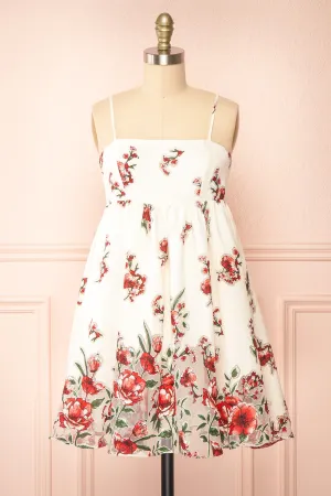 Lyra | Short Floral Babydoll Dress