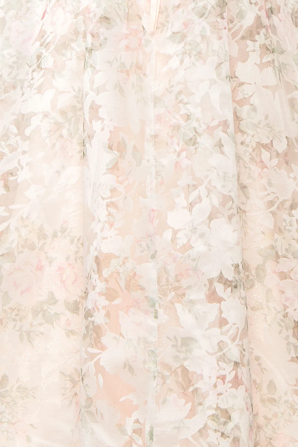 Mahalia Pink | Midi Floral Gown w/ Sparkly Lining