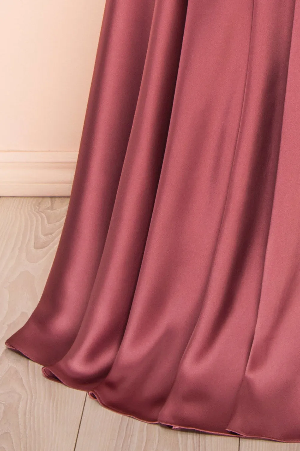 Misha Mauve | Corset Cowl Neck Maxi Dress