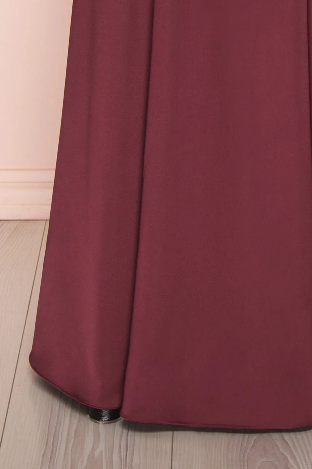Naomie Burgundy | Silky Mermaid Gown