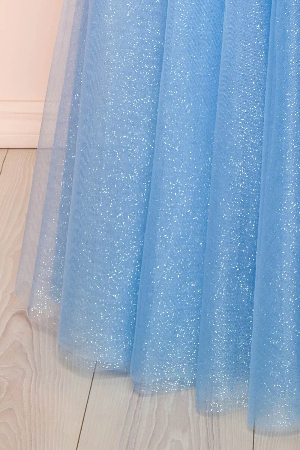 Penelope Blue | Sparkling Tulle Maxi Dress