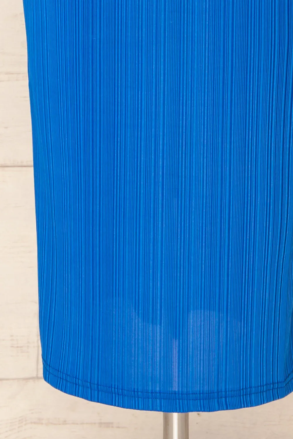 Penticton | Blue Fitted Midi Dress w/ Cut-Outs