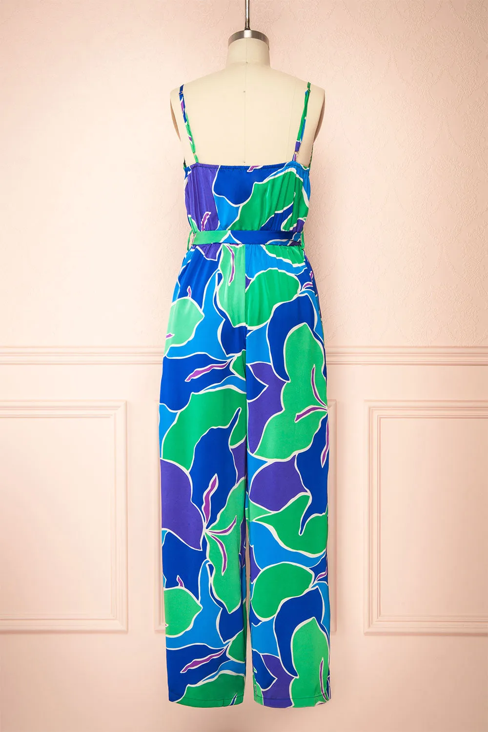 Rory | Colourful Satin Jumpsuit w/ Belt