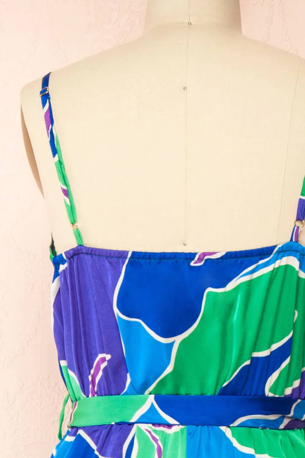 Rory | Colourful Satin Jumpsuit w/ Belt