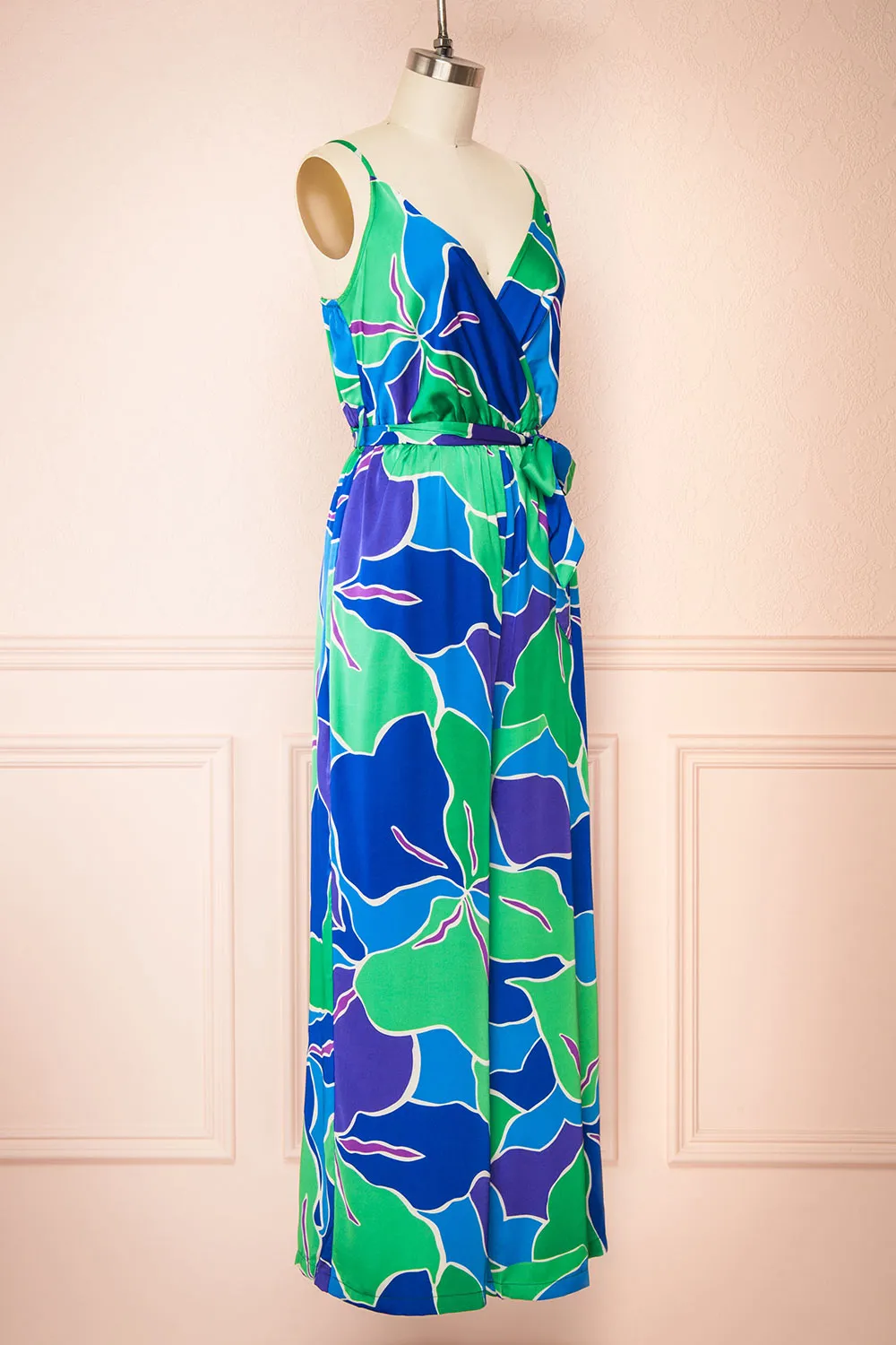 Rory | Colourful Satin Jumpsuit w/ Belt