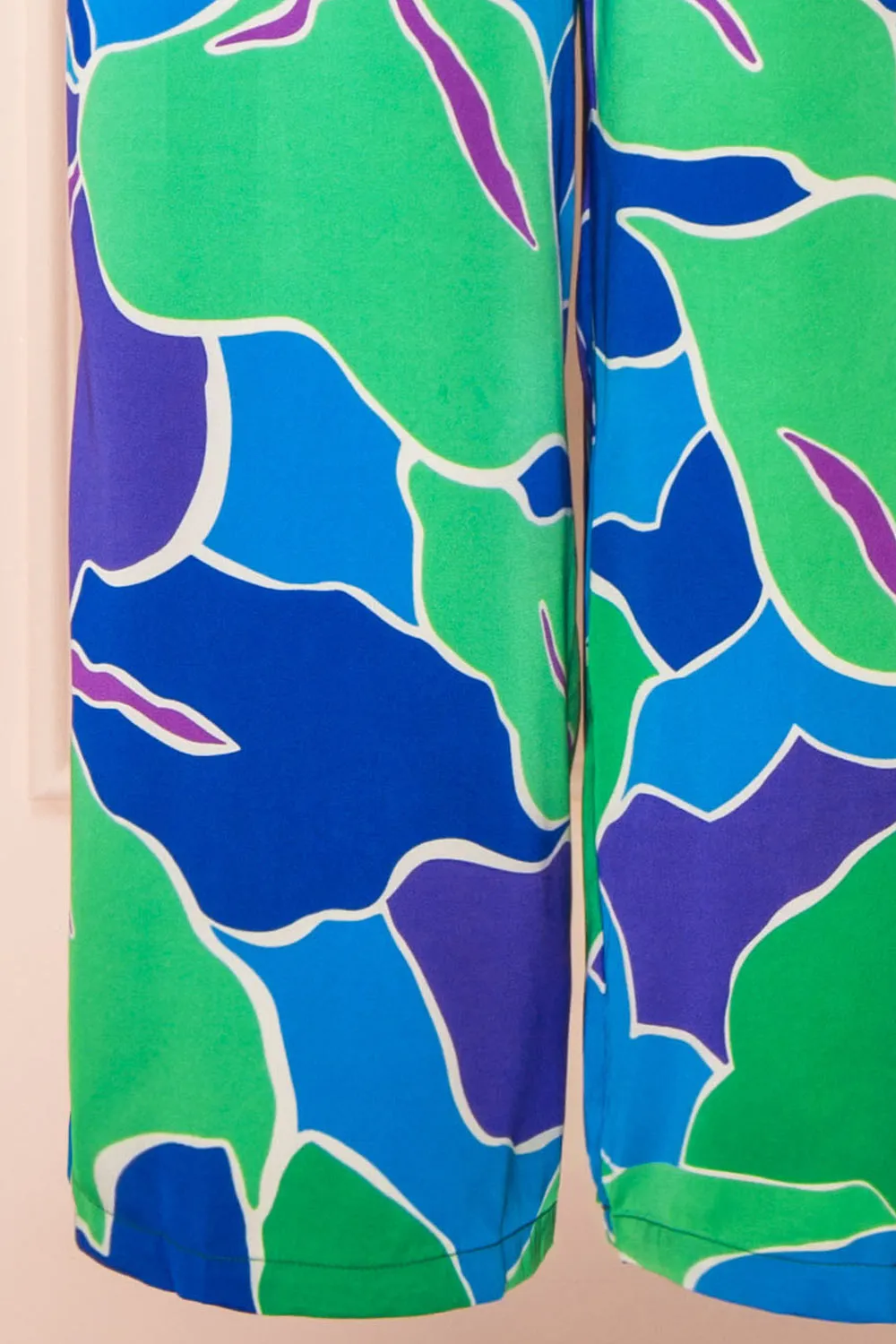 Rory | Colourful Satin Jumpsuit w/ Belt