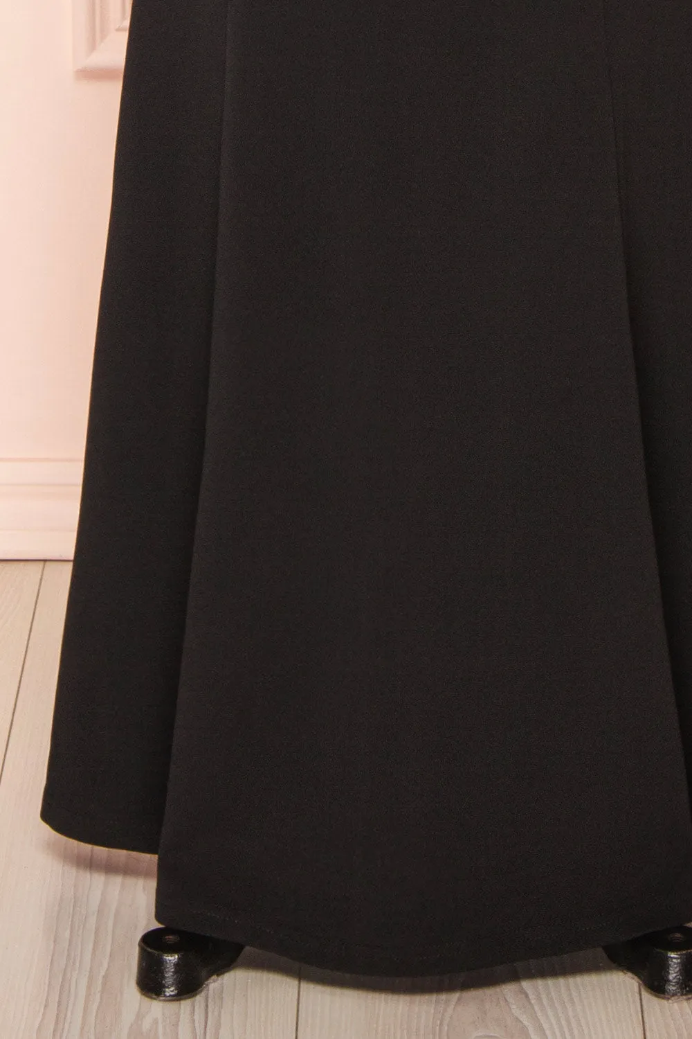 Sandra Black | Halter Mermaid Maxi Dress w/ Open Back