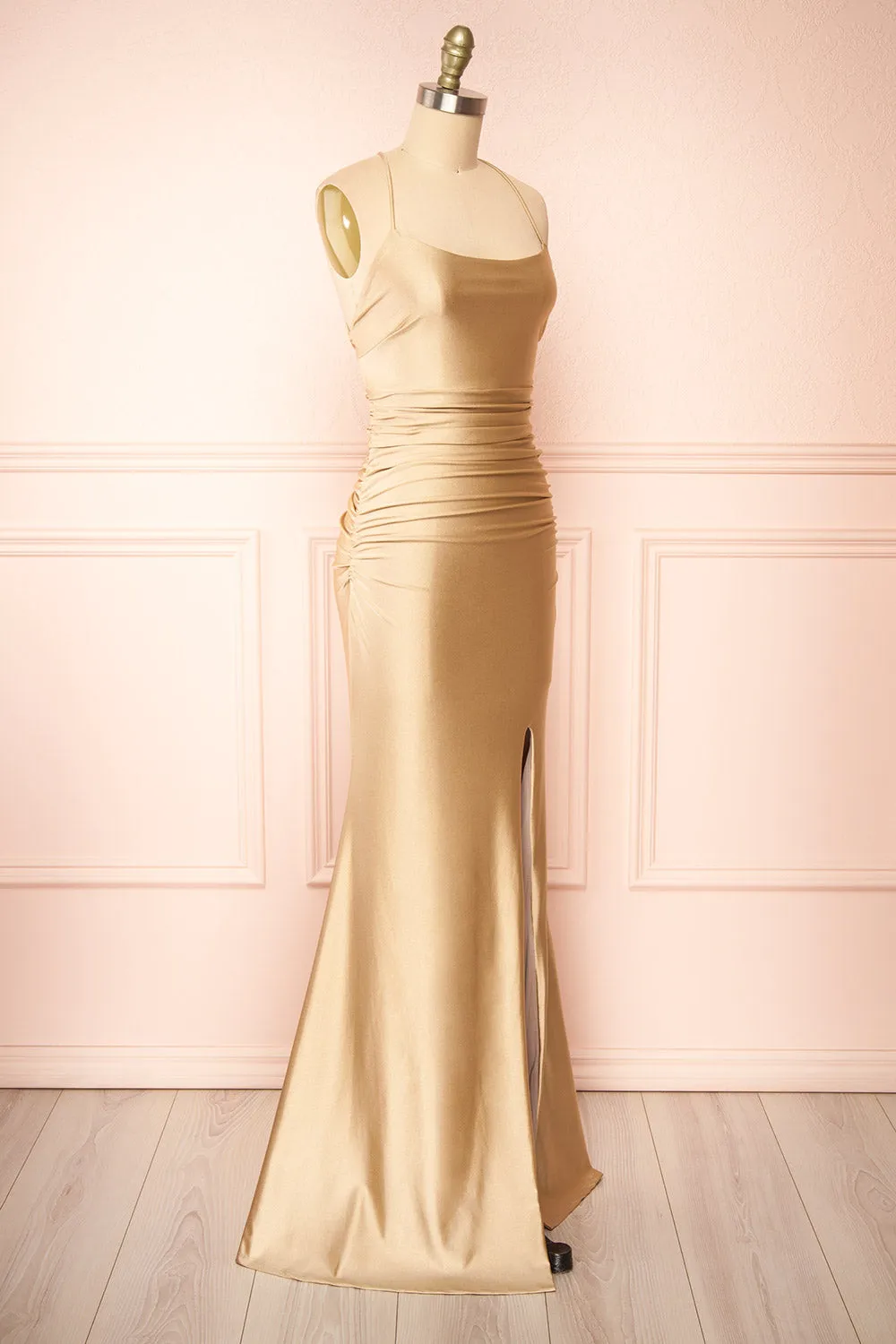 Sonia Champagne | Mermaid Maxi Dress w/ Slit