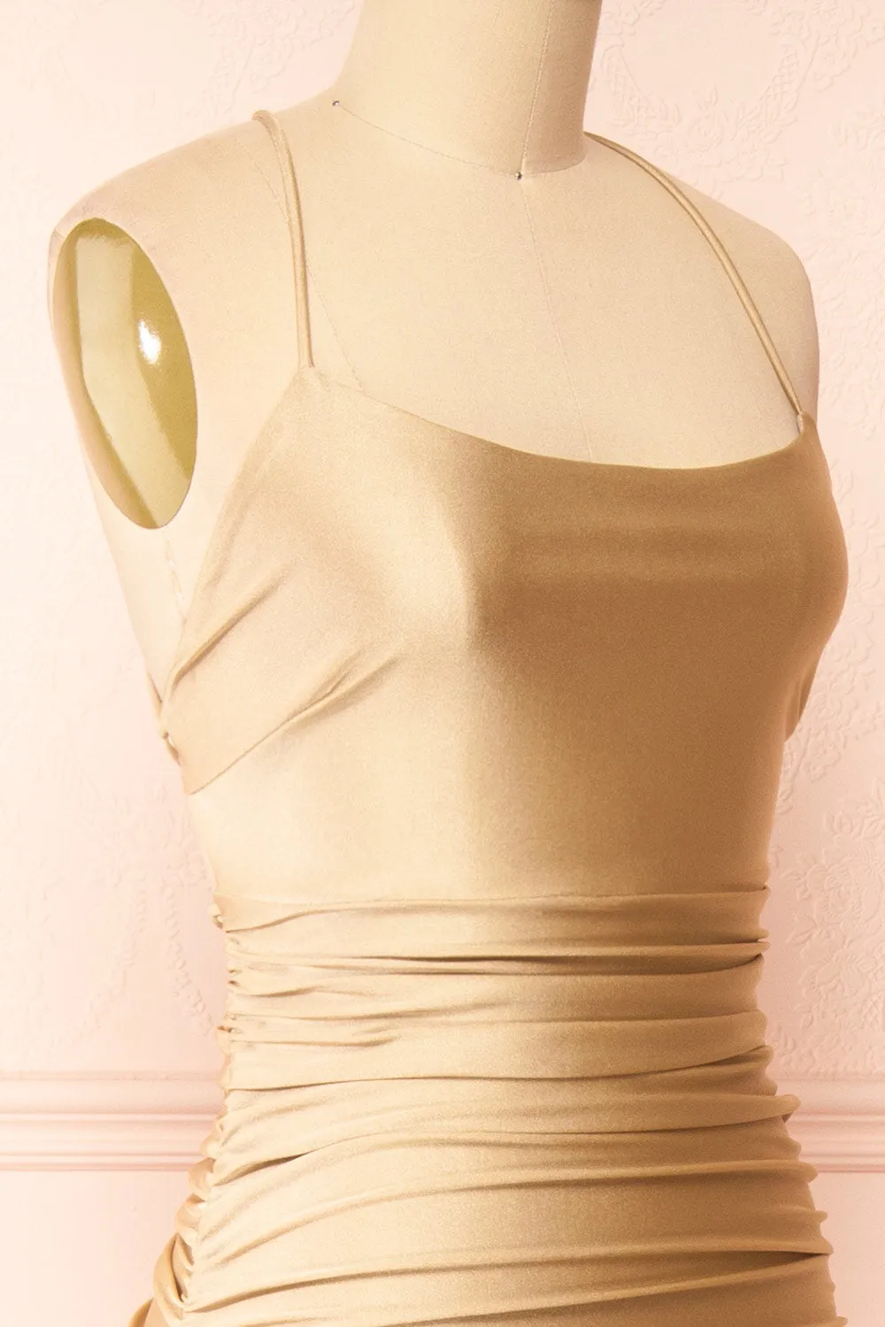 Sonia Champagne | Mermaid Maxi Dress w/ Slit