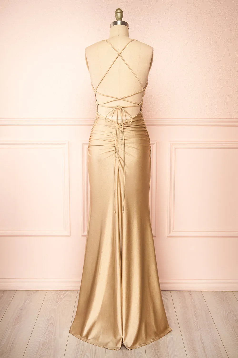 Sonia Champagne | Mermaid Maxi Dress w/ Slit