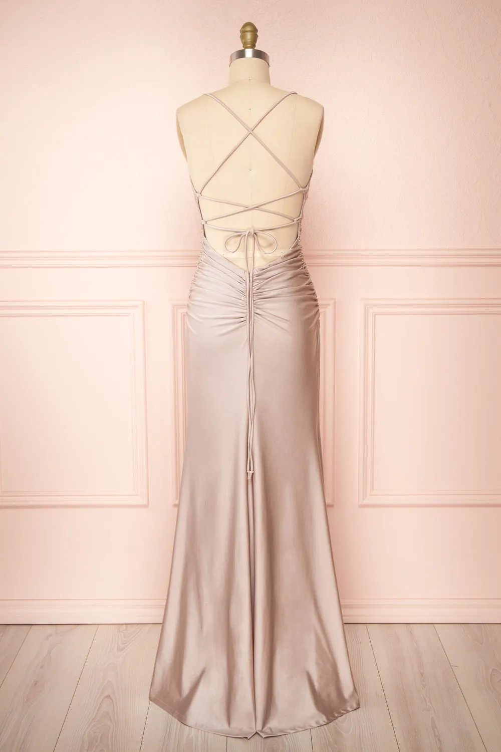 Sonia Taupe | Mermaid Maxi Dress w/ Slit