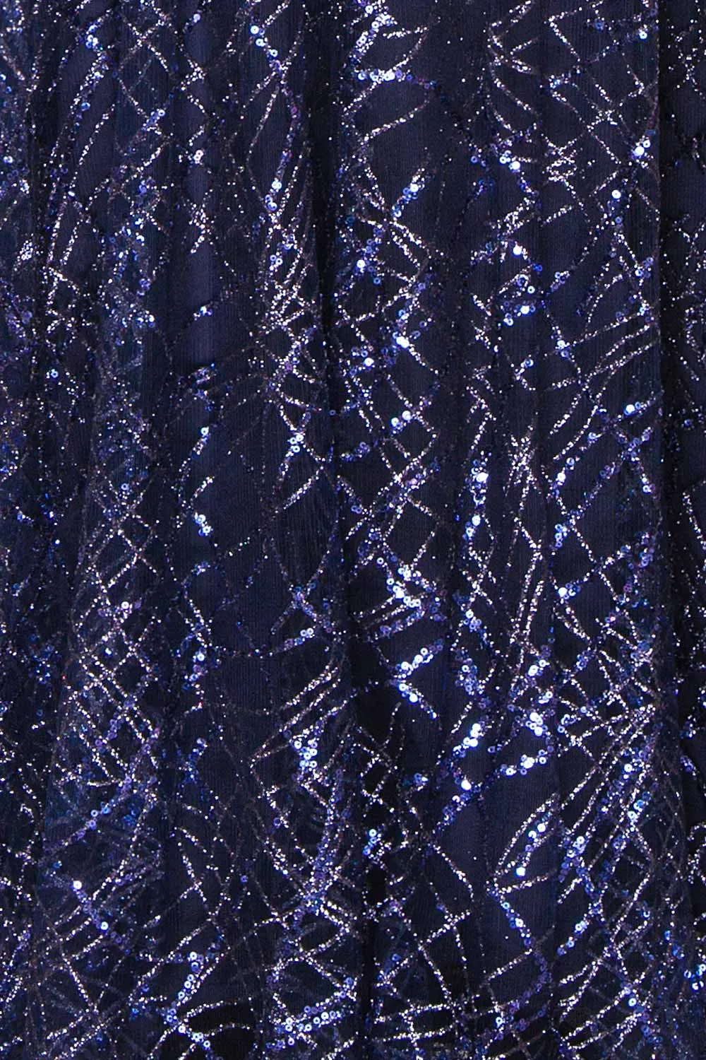 Tyffen Navy | Navy Sequin Maxi Dress