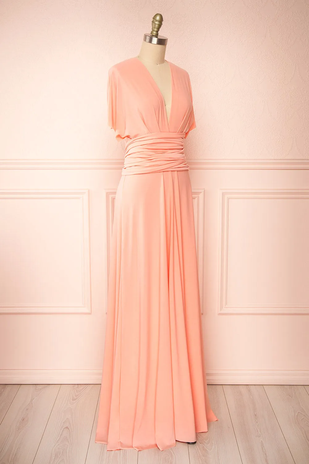 Violaine Coral | Convertible Maxi Dress