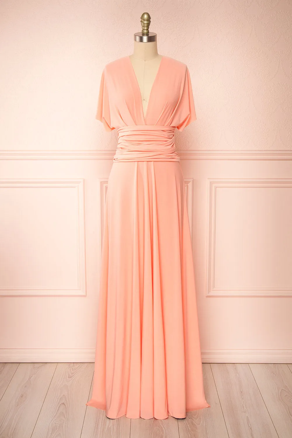 Violaine Coral | Convertible Maxi Dress